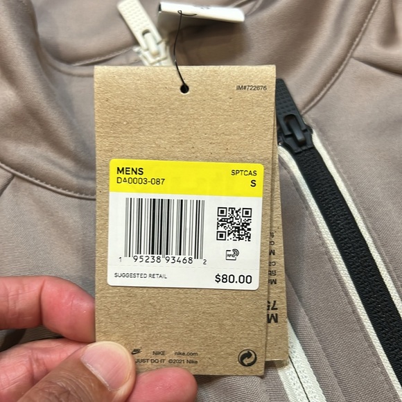 Nike Tech Tribute Track Jacket 'Moon Fossil' Mens Size Small NWT - Picture 2 of 4